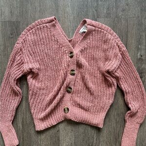 Sincerely Jules Dusty Rose Knit Cardigan
